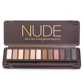BYS Sombra de ojos Palette (12x Eyeshadow, 2x Applicator) - Nude