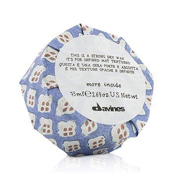 Davines Más información en este artículo: Cera seca fuerte (para texturas mate definidas)