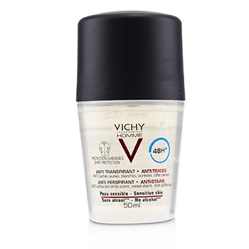 Vichy Homme 48H* Roll-On Anti Transpirante & Anti-Manchas (Protección de Camisas) (Para Piel Sensible)