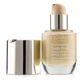 Clarins Base de Maquillaje Fluida Iluminadora y Reafirmante Everlasting Youth SPF 15 - # 108 Sand (Empaque aleatorio)