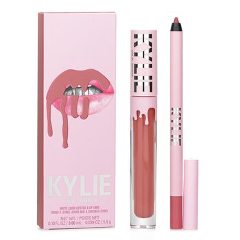 Kylie By Kylie Jenner Matte Lip Kit: Matte Liquid Pintalabios 3ml + Lip Liner 1.1g - # 301 Angel