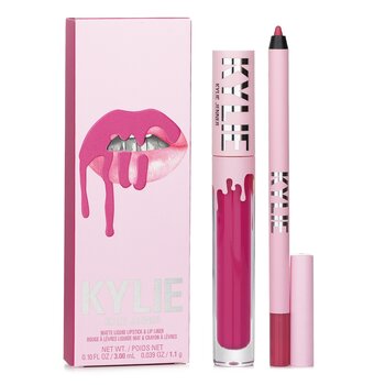 Kylie By Kylie Jenner Matte Lip Kit: Matte Liquid Pintalabios 3ml + Lip Liner 1.1g - # 102 Extraordinary