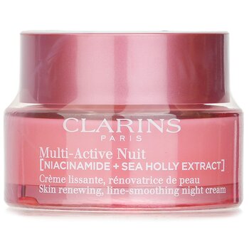 Clarins Multi-Active Nuit (Niacinamide + Sea Holly Extract) Skin Renewing Line-Smoothing Crema De Noche All Skin Types