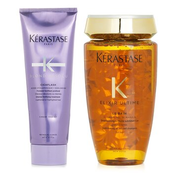 Kerastase Blond Absolu Set 3: Champú y tratamiento fortificante (cabello aclarado o con mechas)