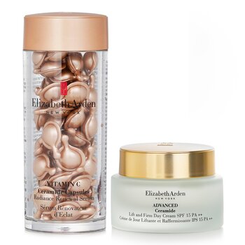 Elizabeth Arden Elizabeth Arden Ceramide Vitamin C Capsules - Radiance Renewal Serum + Advanced Ceramide Lift and Firm Crema De Día SPF 15