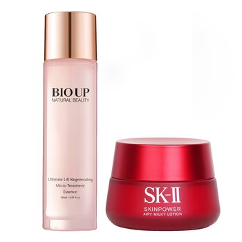 SK II SK II Skinpower Airy Milky Loción (Box Damaged) X Natural Beauty BIO UP Ultimate Lift Regenerating Micro Treatment Essence