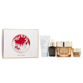 Estee Lauder Firm And Lift Wonders Set: Perfectly Clean Cleanser + Advanced Night Repair + Revitalizing Supreme + Eye Bálsamo