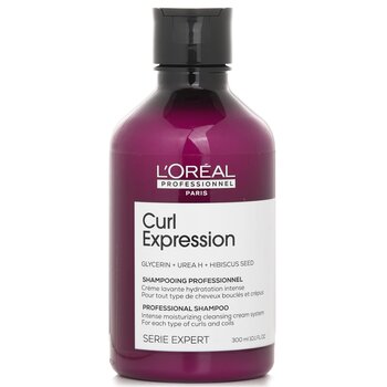 LOreal Champú profesional Serie Expert Curl Expression con glicerina, urea y semillas de hibisco