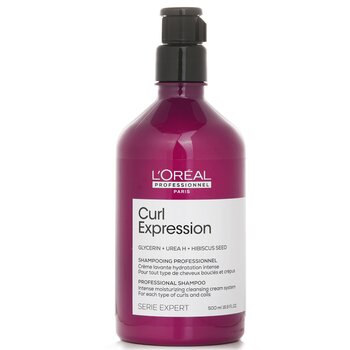 LOreal Champú profesional Serie Expert Curl Expression con glicerina, urea y semillas de hibisco