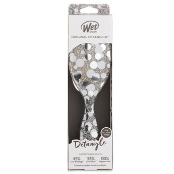 Wet Brush Cepillo para el Cabello Desenredante Original Groovy Disco Plateado
